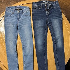 Old Navy Girl’s Skinny Jeans in Light(size8) and Dark Blue(size10)